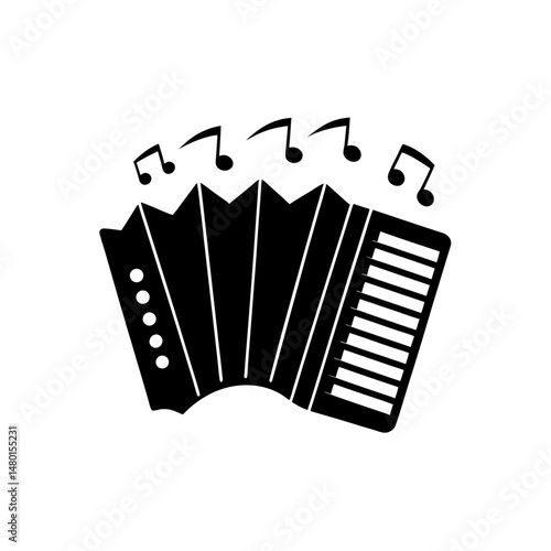 accordion sheet music  a spread out sheet of accor.svg