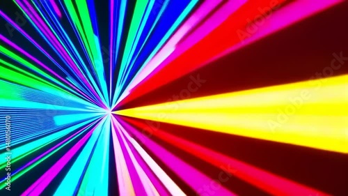 Wallpaper Mural Radiant Spectrum: Abstract Motion of Vibrant Light Rays Expanding Outward Torontodigital.ca