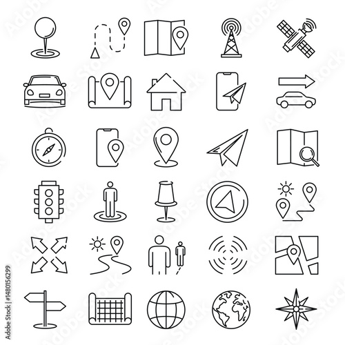 Navigation Icon Array Maps  Tech