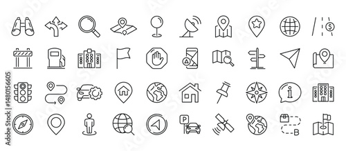 Navigation icons for finding places services