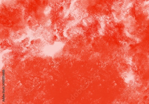 Red Hand Painted Abstract Watercolour Background