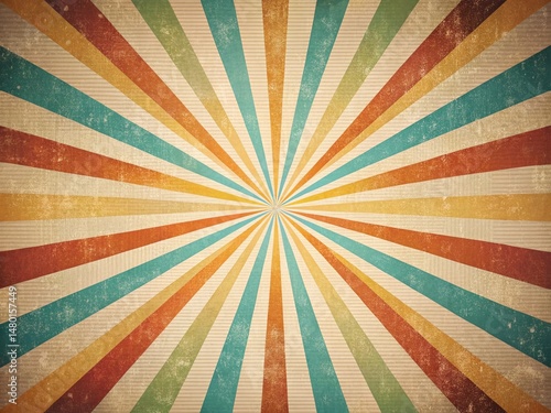 Retro Grunge Rays: Abstract Vintage Background Design