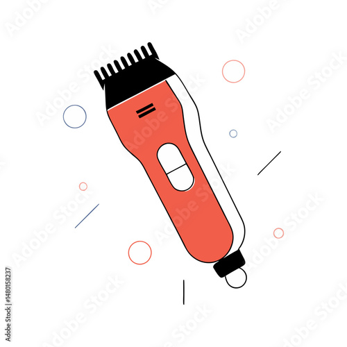 Hair Clipper Vector Illustration of Modern Grooming Tool