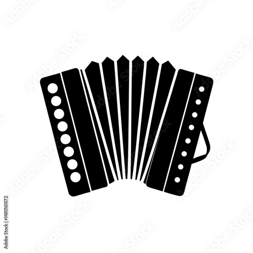 button accordion with straps on white background  .svg