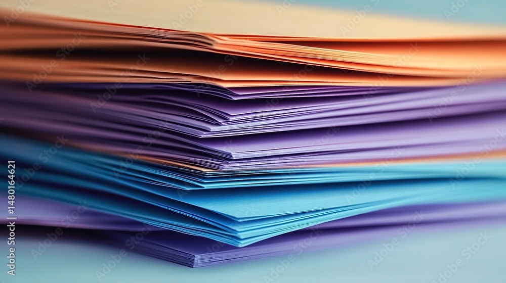 Stack of Colorful Papers Stack of Colorful Papers