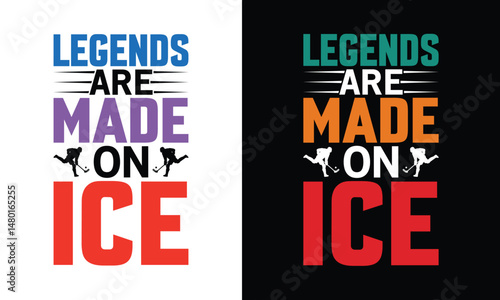 Hockey Typography Tshirt Design Sports Vector. Use for shirts, mugs, stickers, cards, etc.