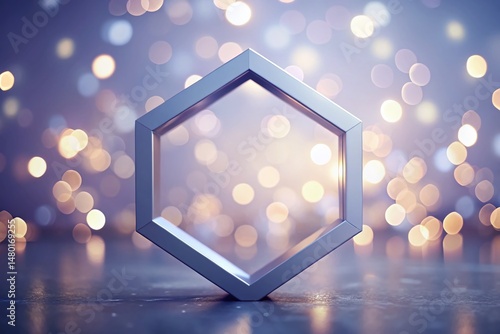 Soft Slate Cutout Glowing Edges Lilac Background - Abstract Bokeh Stock Photo