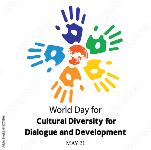 World Day for Cultural Diversity for Dialogue and Development design template for celebration. cultural diversity vector design. cultural diversity design template. hand vector design.
