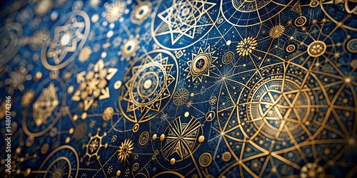 Stylish Scientific Formula Pattern Background - High-Resolution Stock Photo