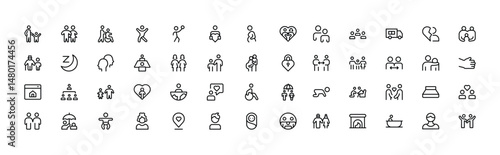 Diverse familial relationships and intimate connections illustrated