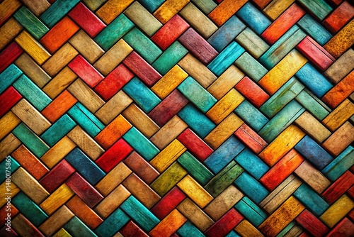 Surreal Basket Weave Brick Pattern Background - Abstract Texture for Design