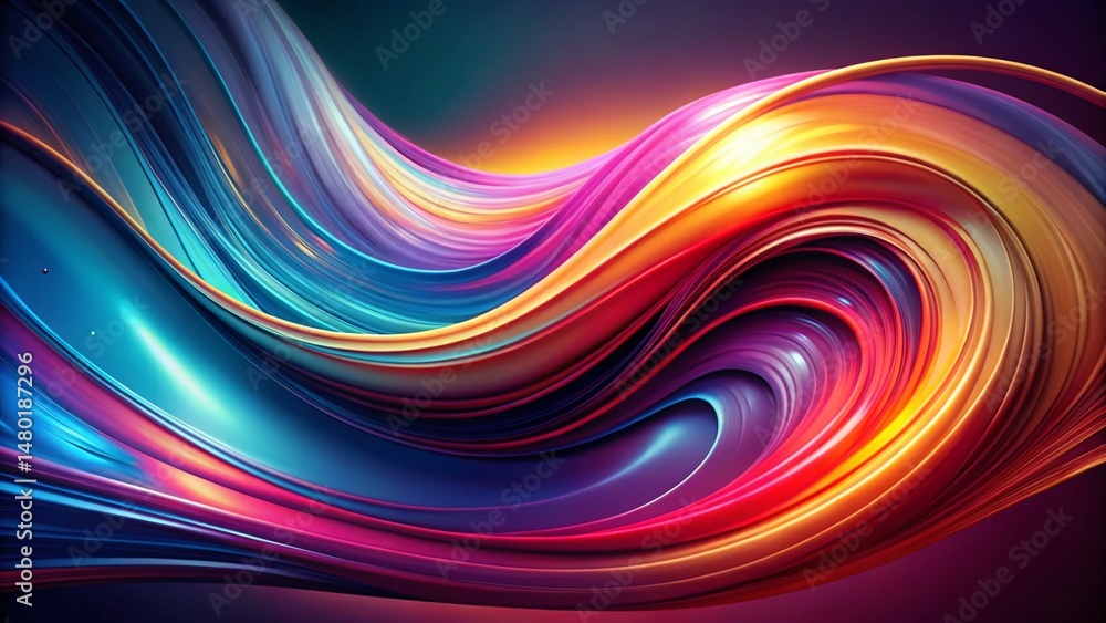 Vibrant Liquid Swirl Abstract Background: Glowing Color Flow Design Vibrant Liquid Swirl Abstract Background: Glowing Color Flow Design
