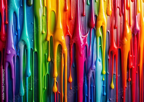 Vibrant Paint Drip Background Texture: Repeating Abstract Art Design for Wallpaper, Website & Print