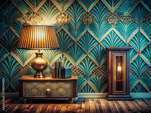 Vintage Geometric Abstract Business Background Texture