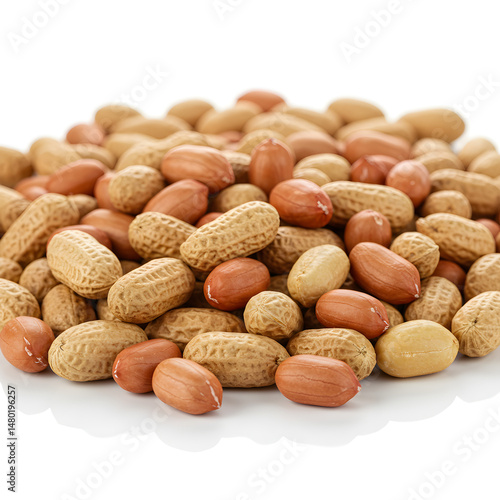 Wallpaper Mural  Fresh Shelled Peanuts on white background Torontodigital.ca