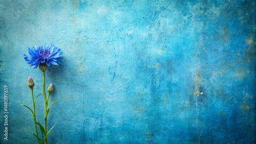 Vintage Pastel Blue Grunge Texture Background with Copy Space - Perfect for Retro Designs