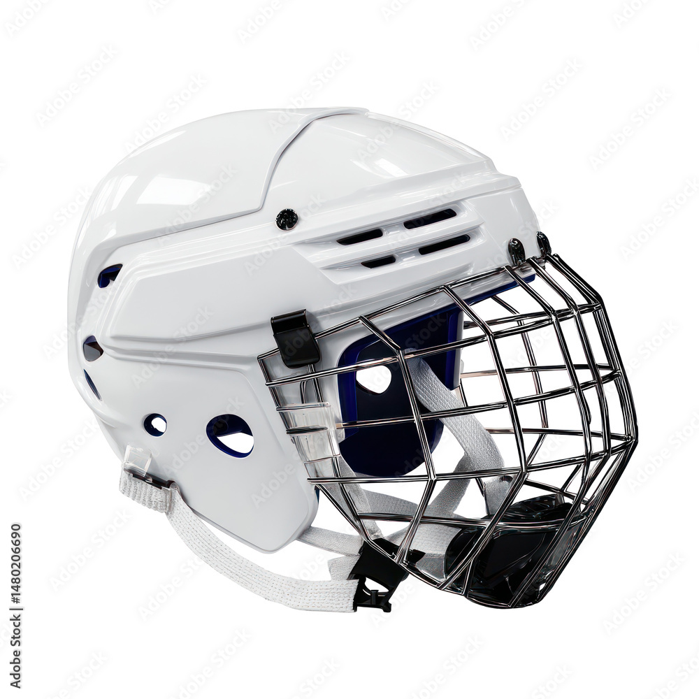 Full Face Ice Hockey Helmet Mockup with Wire Cage on Transparent Background
Full Face Ice Hockey Helmet Mockup with Wire Cage on Transparent Background