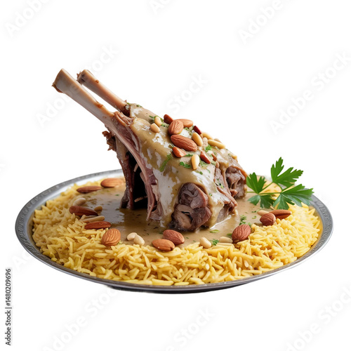  Mansaf isolated image on white Background