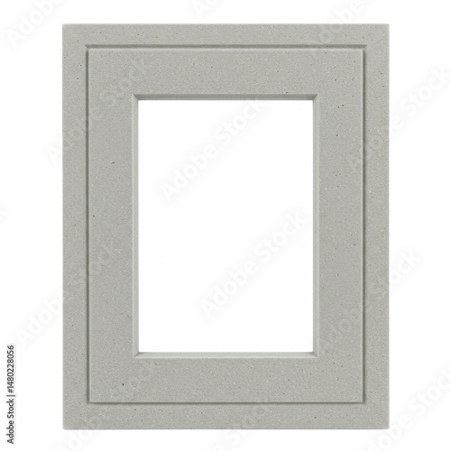 Neutral colored  rectangular frame with a layered design  portrait orientation  on black