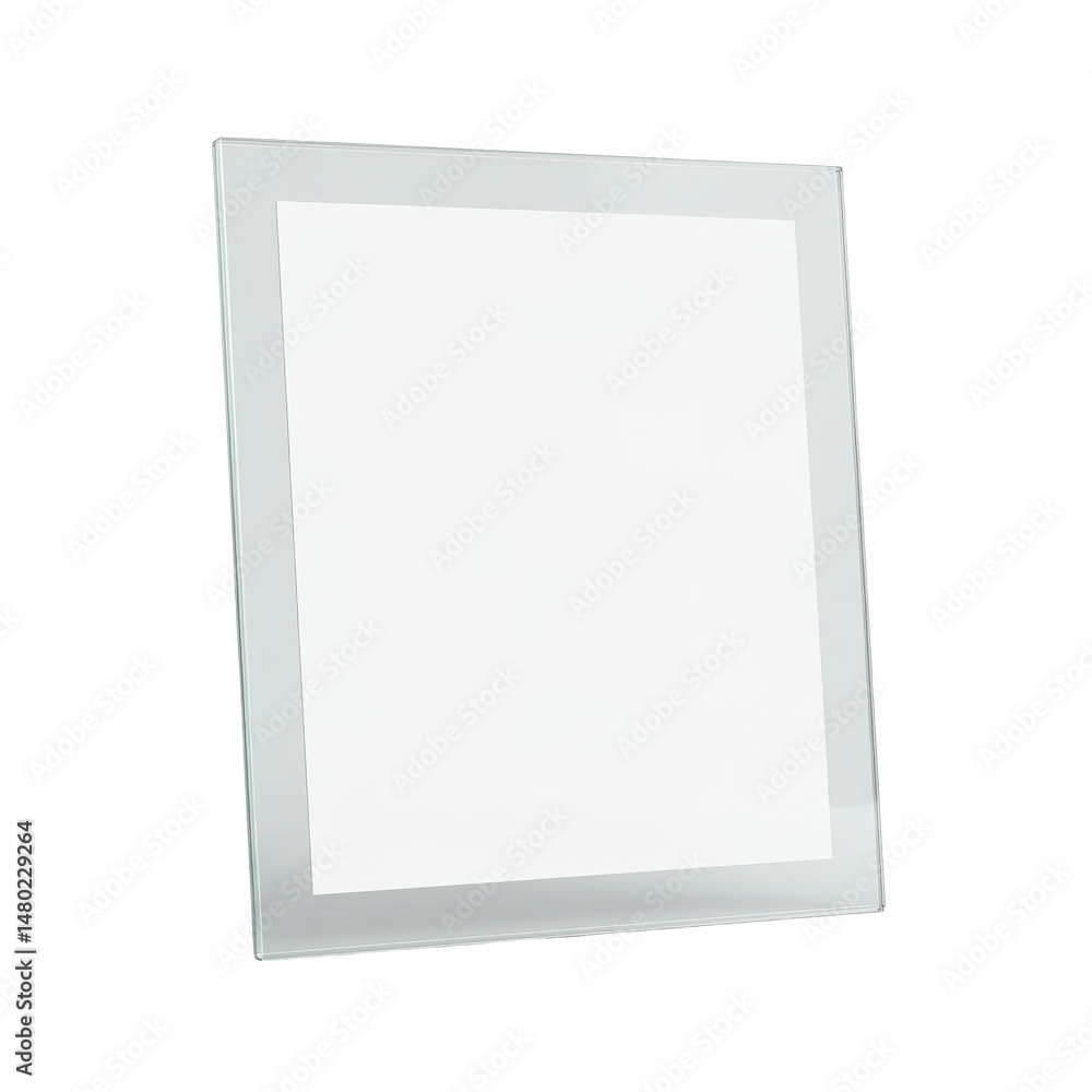 Obraz premium White, blank tablet isolated over black background shows a clean, minimalistic design