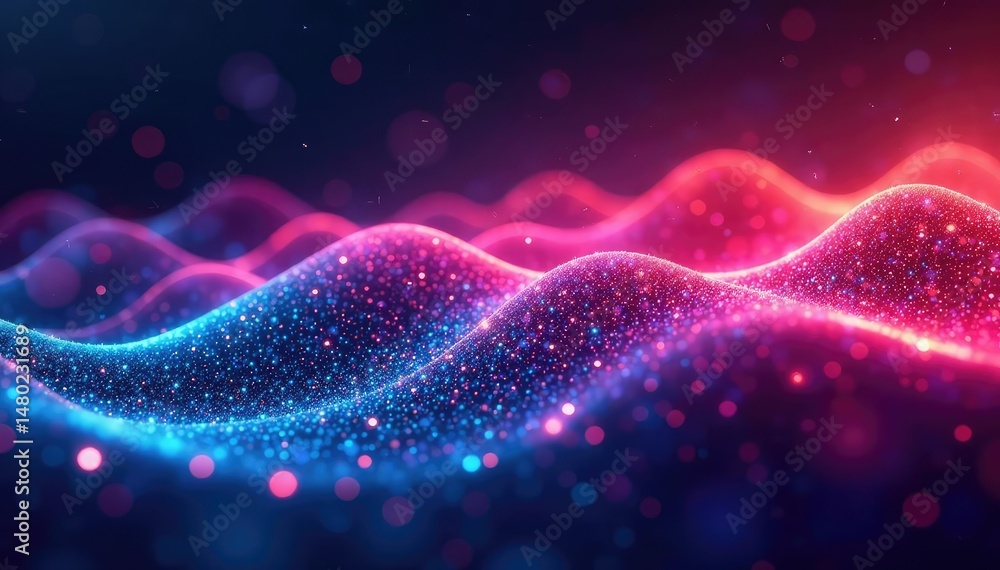 Abstract visualization of sound waves, vibrant colors, energy pulses , pattern, design Abstract visualization of sound waves, vibrant colors, energy pulses , pattern, design