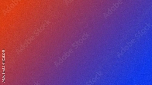 gradient blue orange background, futuristic grainy noise motion looping animation 
