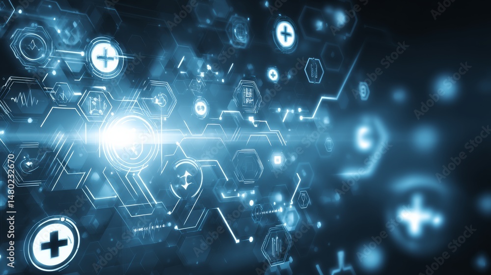 Obraz premium Medical Tech Background. 