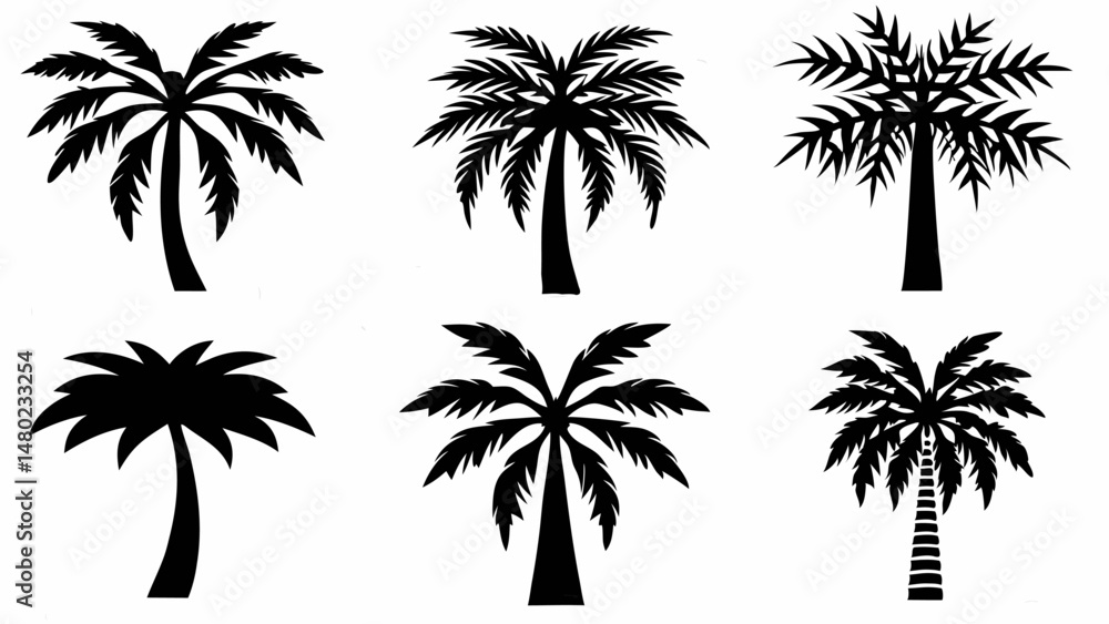 Fototapeta premium palm trees silhouettes