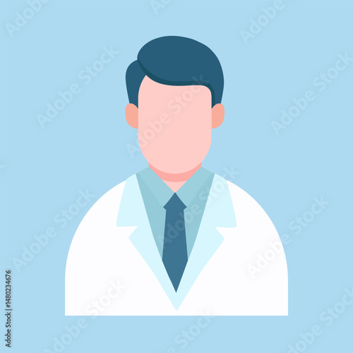 Male Doctor Illustration With Simple Design Style