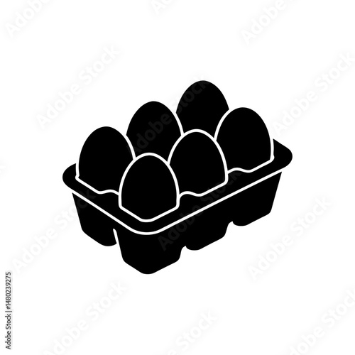 toy egg carton with removable eggs on white 