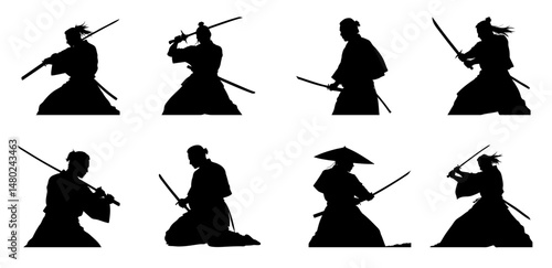  Legendary Samurai Silhouettes Warriors of Honor and Battle