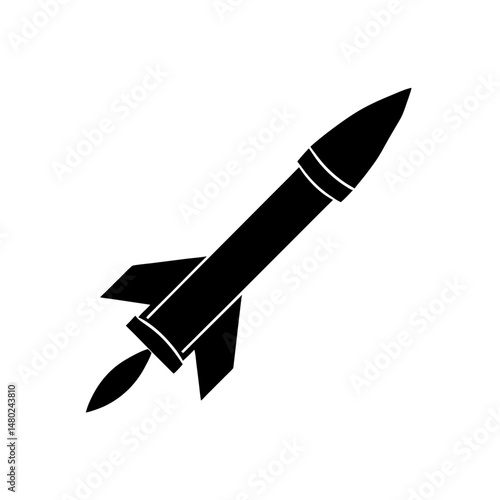 toy rocket launcher with foam missile on white 