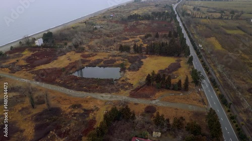 Scenic View of Adjara Georgia With Lush Landscapes and Winding Roads Along the Coastline