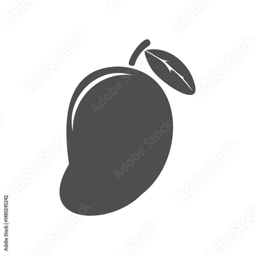 Black and White Mango Illustration