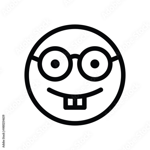 10 nerd line icon illustration vector graphic.eps