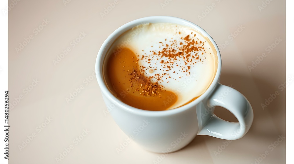 Obraz premium Classic Cappuccino in a White Cup