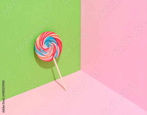 Lillipop colorful still life scene