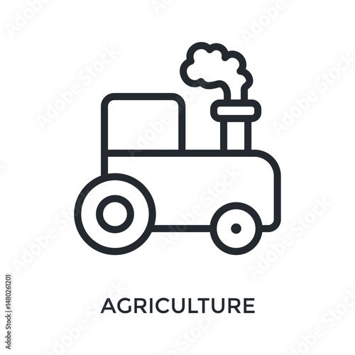 Agriculture Icon Outline Style. Vector Illustration For Graphic Design