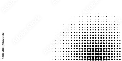 Set of halftone dots gradient pattern texture isolated on white background. Straight dotted spots using halftone circle dot raster texture. Vector blot half tone collection.
