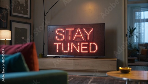 Stay Tuned Banner – Futuristic Teaser Design with Bold Modern Typography
