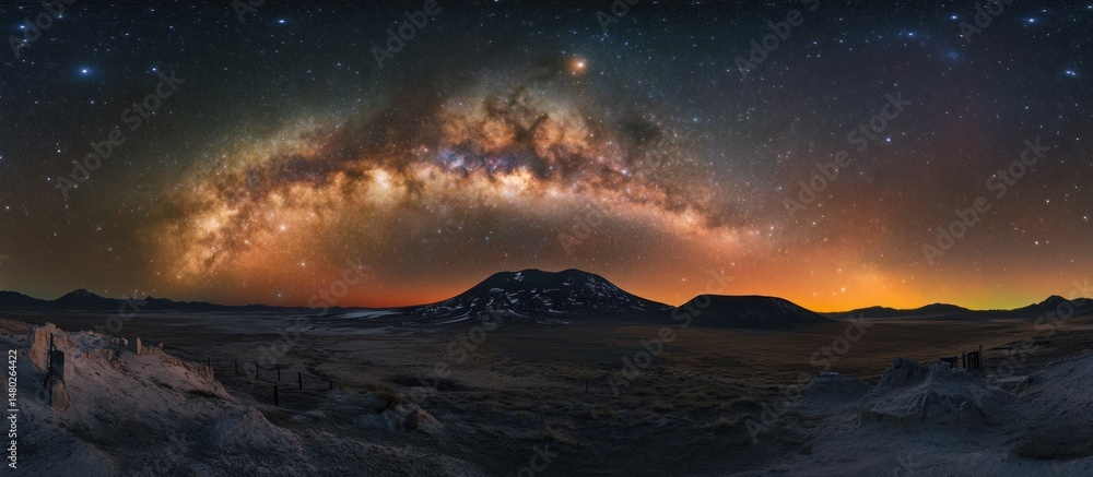 Fototapeta premium Cosmic Desert Landscape