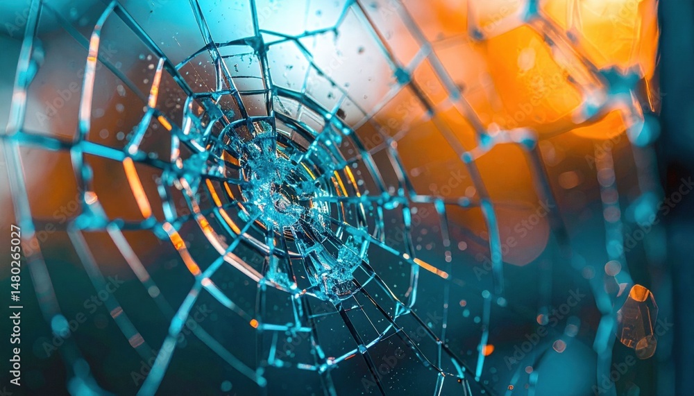 Obraz premium Abstract Cracked Glass Pattern
