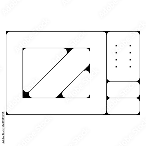 micro onde ustensiles cuisine pictogramme icone symbole