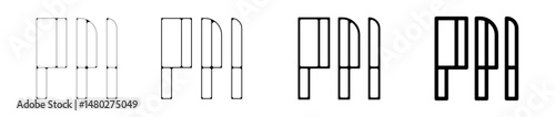 couteaux ustensiles cuisine pictogramme icone symbole gras