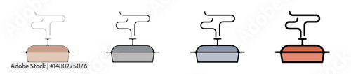 casserole poele cuisson ustensiles cuisine pictogramme icone symbole gras couleur