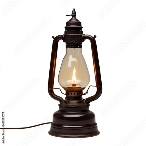 antique oil lamp