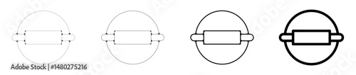 patisserie rouleau ustensiles cuisine pictogramme icone symbole gras
