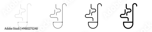 sauce louche ustensiles cuisine pictogramme icone symbole  gras
