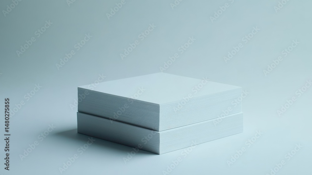 Fototapeta premium Minimalist Light Blue Textured Square Platforms on Pale Blue Background