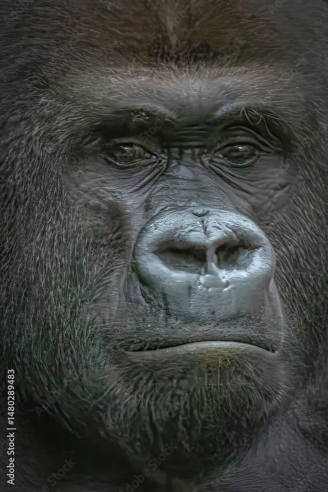 Fototapeta premium Close-up View of Gorilla face